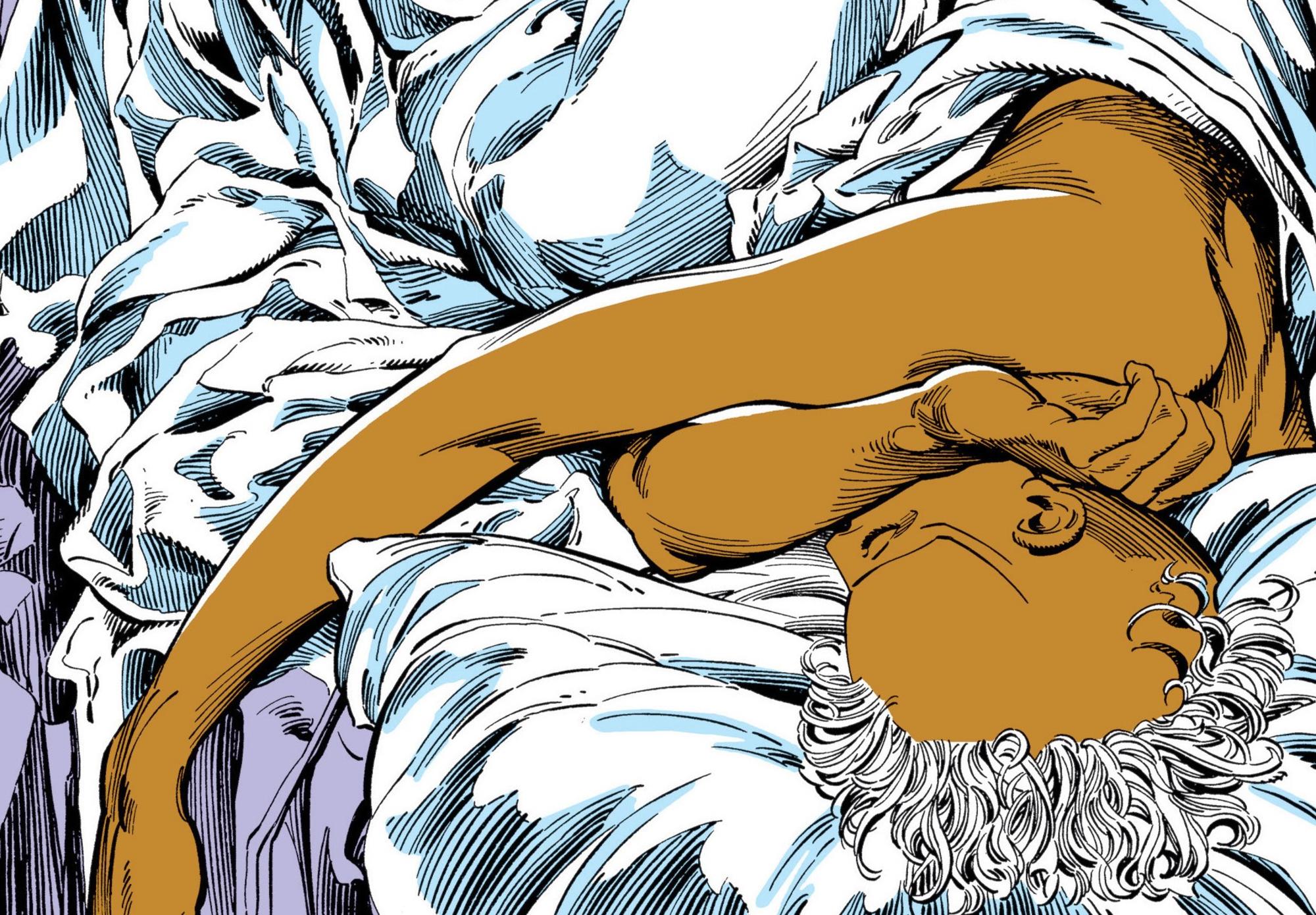 Viñeta de La Patrulla-X con Tormenta dibujada por Barry Windsor-Smith